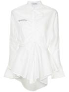 Ground Zero Peplum Fitted Shirt - White