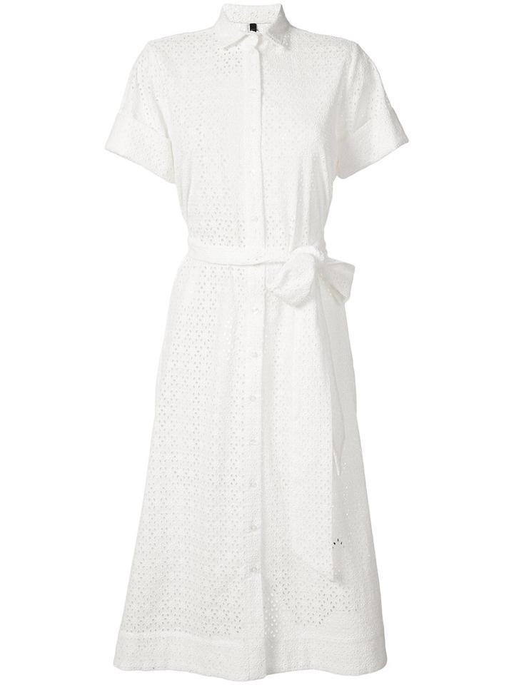 Lisa Marie Fernandez - Belted Shirt Dress - Women - Cotton - Ii, White, Cotton