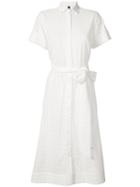 Lisa Marie Fernandez - Belted Shirt Dress - Women - Cotton - Ii, White, Cotton
