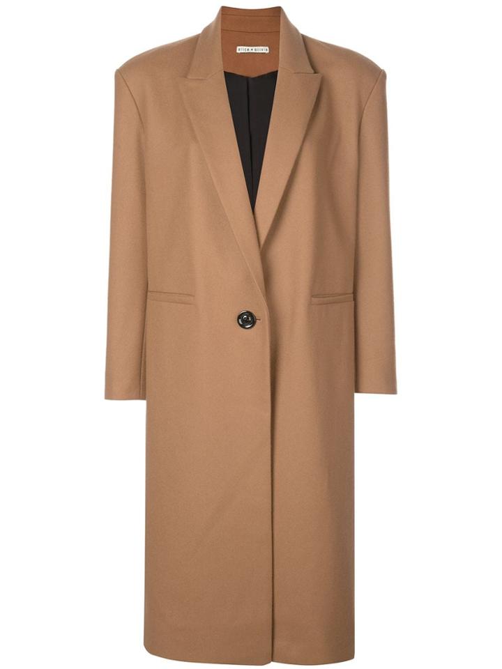 Alice+olivia Nicola Oversized Coat - Brown