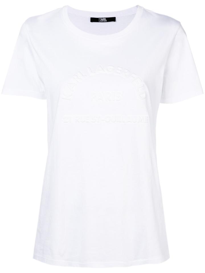 Karl Lagerfeld Address Motif T-shirt - White