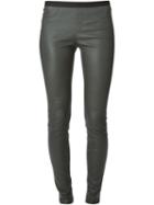 Helmut Lang Skinny Trousers, Women's, Size: 4, Grey, Lamb Skin