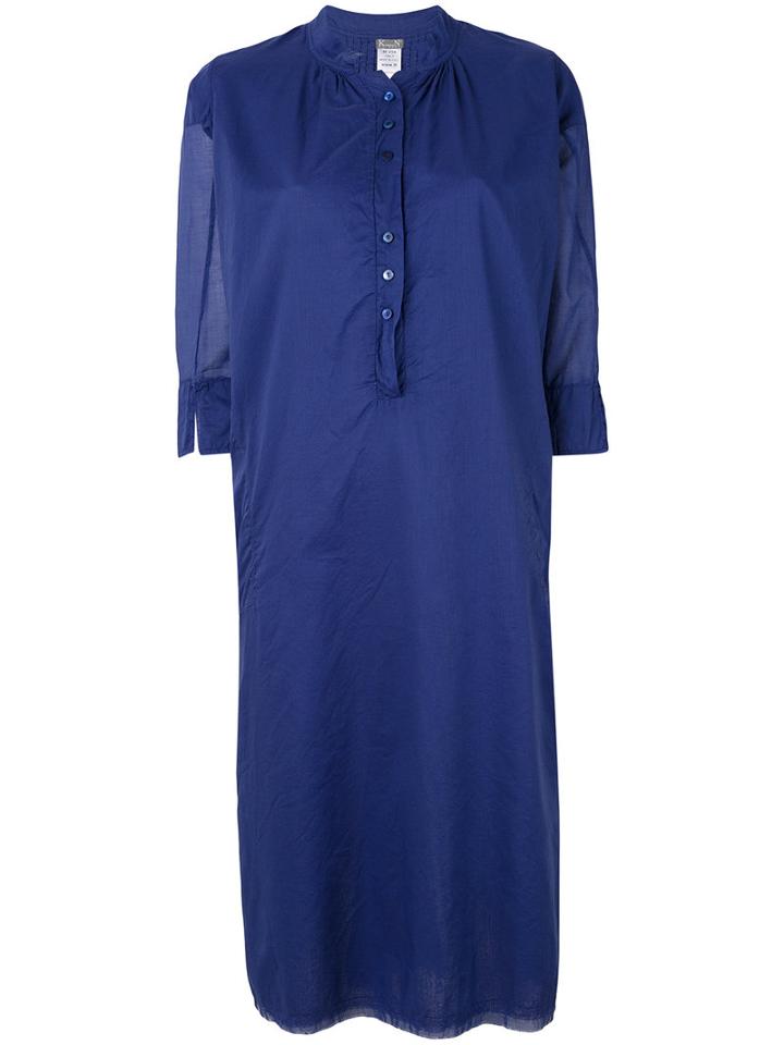 Kristensen Du Nord - Distressed Shirt Dress - Women - Cotton - 2, Pink/purple, Cotton