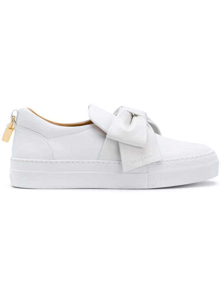 Buscemi Bow Detail Sneakers - White