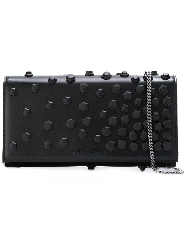 Dsquared2 Studded Clutch Bag, Women's, Black, Leather