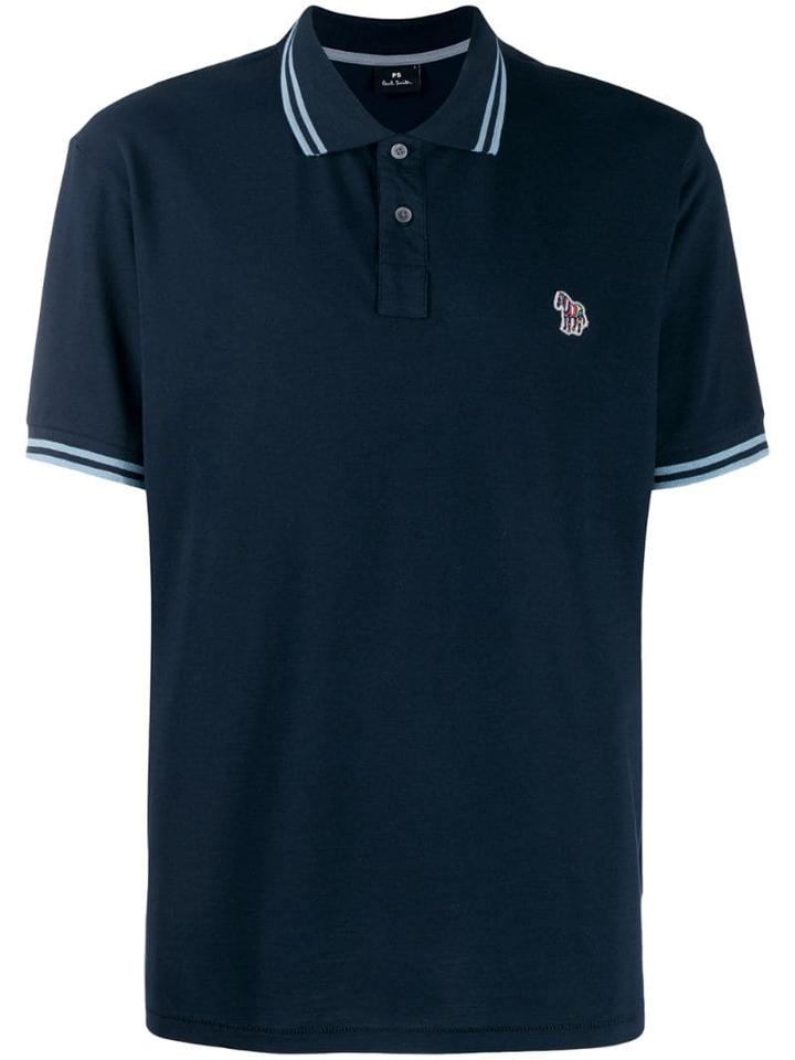 Ps Paul Smith Piqué Polo Shirt - Blue