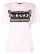 Versace Print Logo T-shirt - Pink & Purple