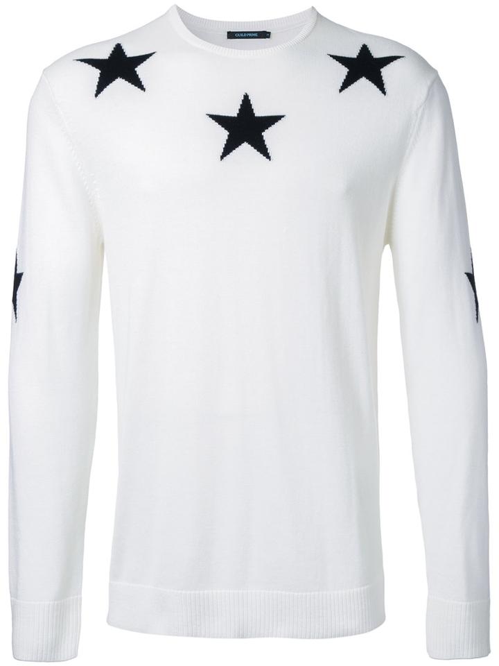 Guild Prime Stars Sweatshirt, Men's, Size: 1, White, Cotton/acrylic