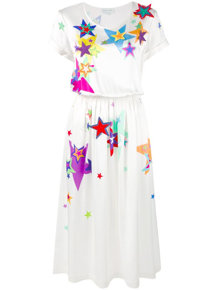 Mira Mikati - Star Embellished Dress - Women - Silk/rayon - 40, Women's, White, Silk/rayon