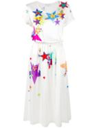 Mira Mikati - Star Embellished Dress - Women - Silk/rayon - 40, Women's, White, Silk/rayon
