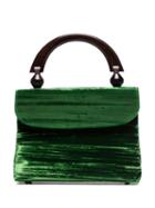 By Far Fiona Velvet Tote - Green