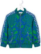 Stella Mccartney Kids 'patti' Paisley Bomber Jacket, Girl's, Size: 8 Yrs, Blue