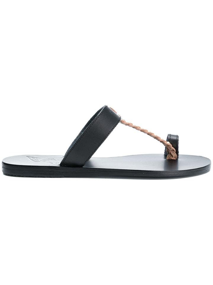 Ancient Greek Sandals Melpomeni Flat Sandals - Black