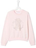 Roberto Cavalli Junior Teen Logo Embroidered Sweater - Pink