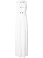 Derek Lam 10 Crosby Sleeveless Jumpsuit With Grommet Detail - White