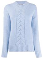 N.peal Cashmere Cable-knit Jumper - Blue