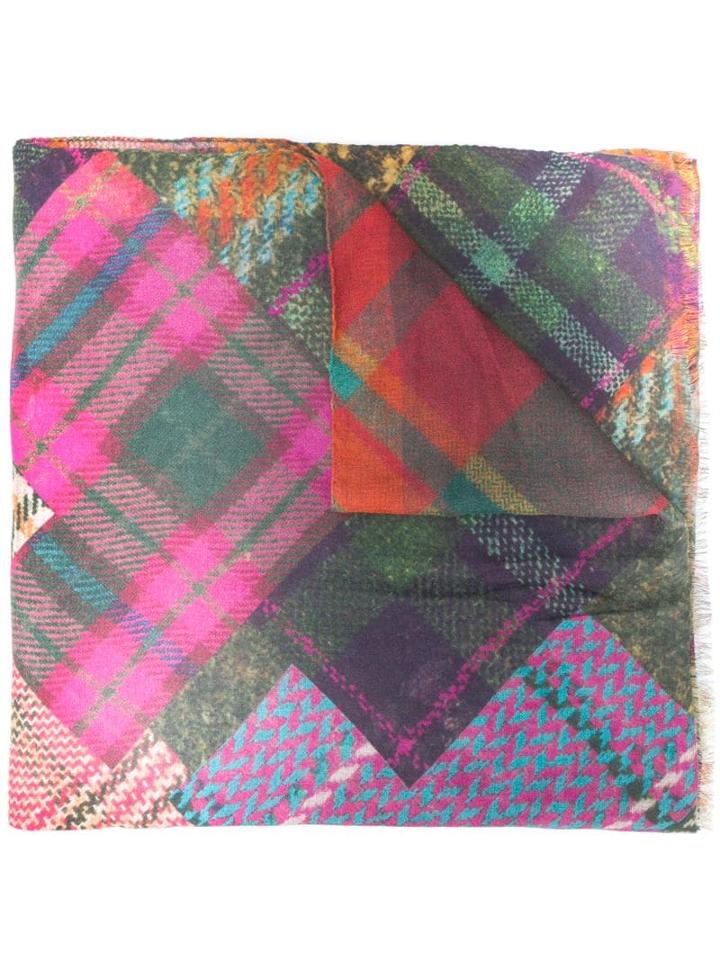 Etro Multi-check Print Scarf - Red