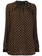 Prada Polka Dot Blouse - Brown