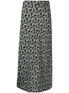 Marni A-line Floral Skirt - Black