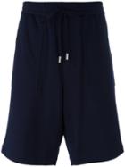 Ami Alexandre Mattiussi Elasticated Waist Bermuda Shorts, Men's, Size: 42, Blue, Cotton