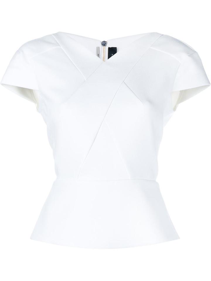 Roland Mouret Cap-sleeve Begbie Top