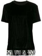 Sacai Chiffon Insert T-shirt - Black