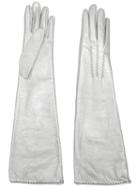 Ermanno Scervino Long Slip-on Gloves - Silver