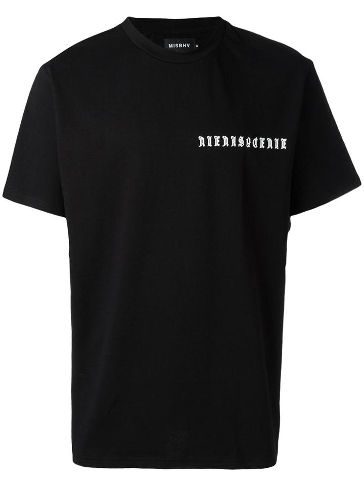 Misbhv Logo Chest Print T-shirt - Black