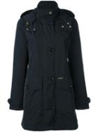 Woolrich Zipped Hooded Coat, Women's, Size: Medium, Black, Polyester/polyamide/cotton