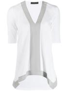 Fabiana Filippi Colour Block V-neck Blouse - White