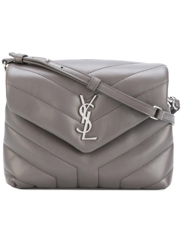 Saint Laurent - Monogram Quilted Bag - Women - Calf Leather - One Size, Grey, Calf Leather