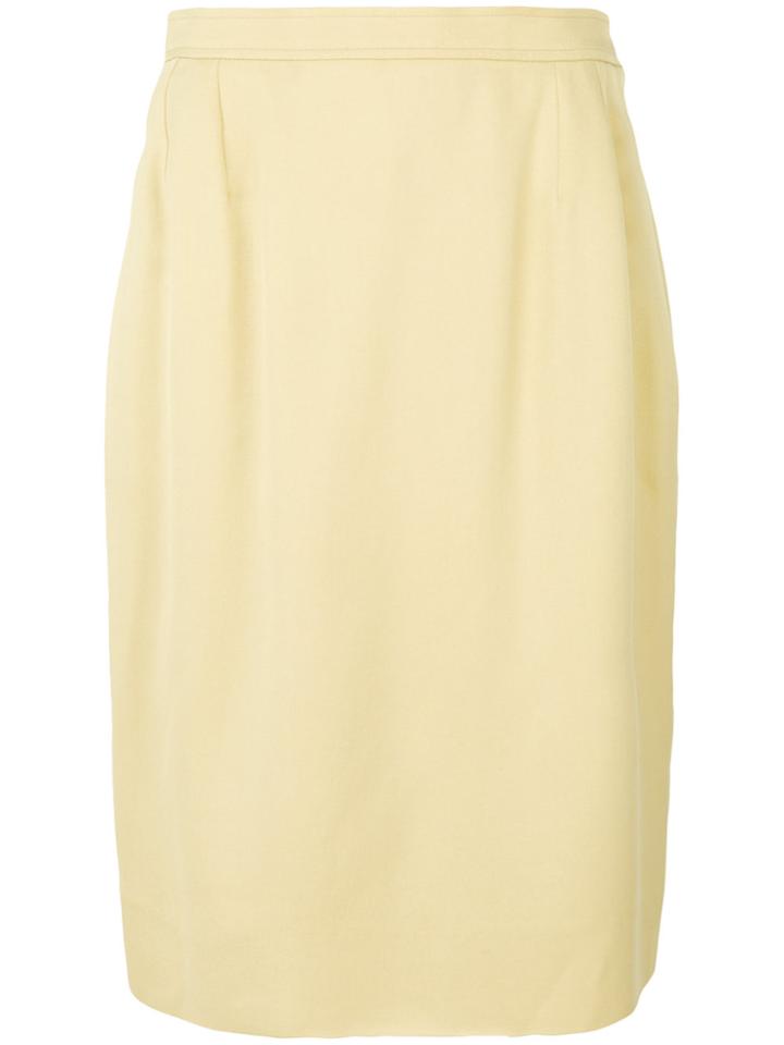 Yves Saint Laurent Vintage Straight Skirt - Yellow & Orange