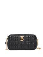 Burberry Quilted Check Lambskin Camera Bag - Black