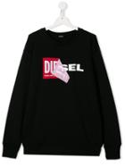 Diesel Kids Teen Sally Over Sweatshirt - Black
