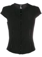 Ann Demeulemeester Structured Front Clasp Top - Black