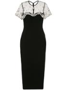 Saiid Kobeisy Beaded Panel Evening Dress - Black