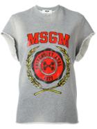 Msgm Logo Sweatshirt, Women's, Size: Small, Grey, Cotton/viscose