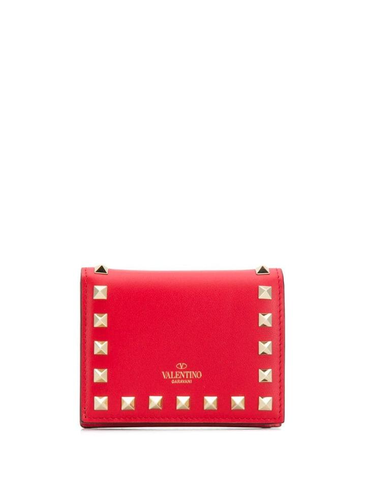 Valentino Valentino Garavani Rockstud Leather Wallet - Red