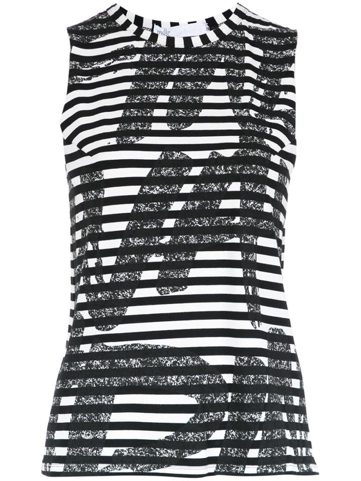 Nk Striped Tank - Black