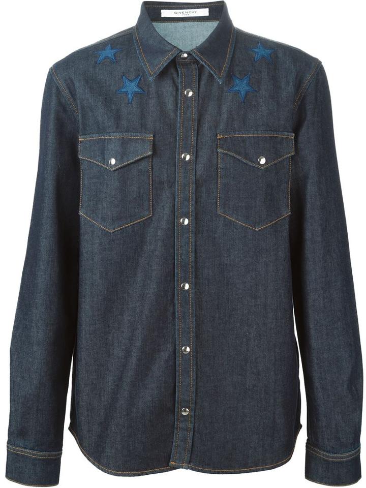 Givenchy Star Patch Denim Shirt