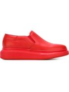 Alexander Mcqueen Extended Sole Slip-on Sneakers, Men's, Size: 44, Red, Leather/rubber