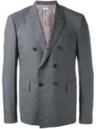 Thom Browne Double Breasted Blazer, Men's, Size: 3, Grey, Cotton/cupro/wool