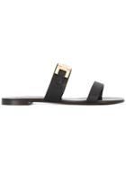 Giuseppe Zanotti Design Double Bar Sandals - Black