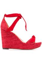 Alexandre Birman High Wedge Sandals - Red