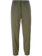 Twin-set Gathered Ankle Trousers, Women's, Size: Xxs, Green, Polyester/viscose/spandex/elastane