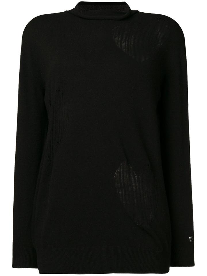Twin-set Heart Polo Neck - Black
