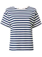 Erika Cavallini Back Tied Striped T-shirt - Blue