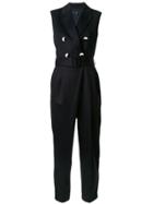 Comme Moi Double-breasted Jumpsuit - Blue