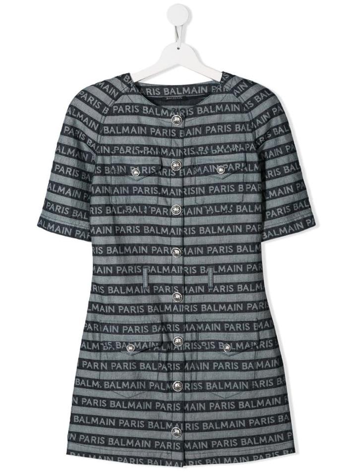 Balmain Kids Balmain Kids 6l1161lc060620 Denim 100%cotone - Blue