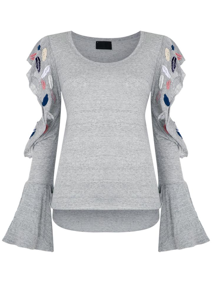 Masscob Lace Strip Blouse - White